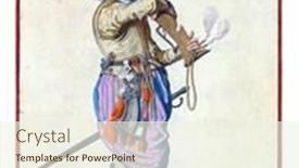  Presentation with firearm - Slide deck enhanced with soldier-full-length background and a cream colored foreground