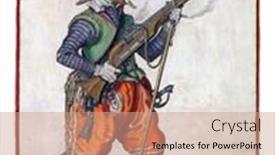  Presentation with firearm - Slides enhanced with soldier-full-length background and a coral colored foreground