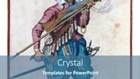  Presentation with firearm - Theme with soldier-full-length background and a ocean colored foreground