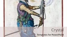  Presentation with firearm - Theme enhanced with soldier-full-length background and a soft green colored foreground