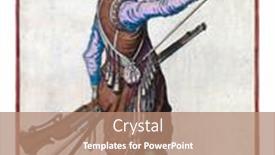  Presentation with firearm - Slide deck featuring soldier-full-length background and a coral colored foreground