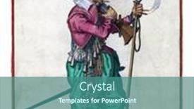  Presentation with firearm - Beautiful PPT theme featuring soldier-full-length backdrop and a ocean colored foreground