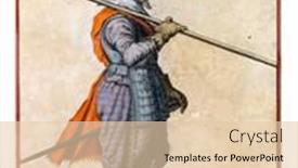  Presentation with shoulder - Presentation theme with soldier-full-length background and a lemonade colored foreground