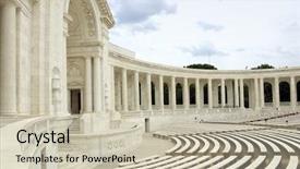  Presentation with virginia - Colorful presentation theme enhanced with soldier in arlington national cemetery backdrop and a soft green colored foreground
