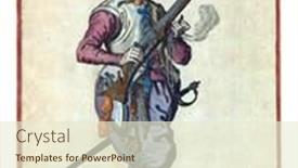  Presentation with fuse - Amazing slide deck having soldier-on-guard-full-length backdrop and a cream colored foreground