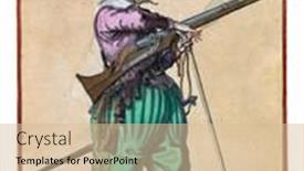  Presentation with firearm - Slides enhanced with soldier-on-guard-full-length background and a lemonade colored foreground