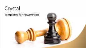  Presentation with global chess - Amazing PPT layouts having soldier winner - chess figures isolated backdrop and a white colored foreground