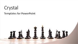 Presentation with chess stylized - PPT theme with soldier winner - chess figures background and a white colored foreground