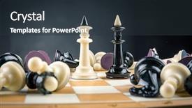  Presentation with kings - PPT theme featuring soldier winner - chess kings background and a  colored foreground