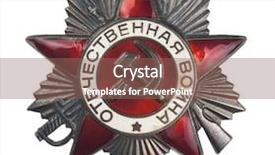  Presentation with patriotic - Slide set consisting of soldier winner - order of the patriotic war background and a violet colored foreground