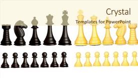  Presentation with chess pieces - Slides enhanced with soldier winner - set of black and white background and a cream colored foreground