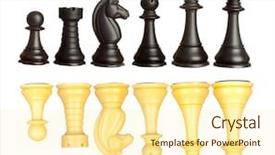  Presentation with chess pieces - Audience pleasing theme consisting of soldier winner - set of black and white backdrop and a cream colored foreground