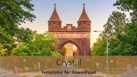  Presentation with civil war - Audience pleasing theme consisting of soldiers-and-sailors-memorial-arch backdrop and a coral colored foreground