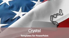  Presentation with grave marker american flag - Amazing theme having soldier's token on american backdrop and a gray colored foreground