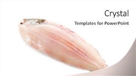  Presentation with ready - Cool new PPT theme with sole fish ready to cook backdrop and a white colored foreground