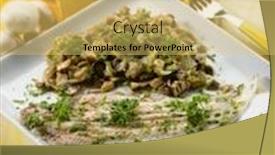  Presentation with mushroom - Cool new slide set with sole-fish-with-sauteed-mushroom backdrop and a  colored foreground