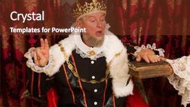  Presentation with royal - PPT layouts consisting of inaugration - royal king swearing a solemn background and a tawny brown colored foreground