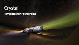  Presentation with plane in everest - Colorful presentation design enhanced with solheimasandur plane wreck with active backdrop and a black colored foreground