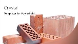  Presentation with white bricks - Theme featuring solid and perforated bricks shot over white background background and a white colored foreground