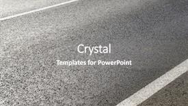  Presentation with border lines - Beautiful presentation theme featuring solid border - asphalt road closeup with white backdrop and a gray colored foreground