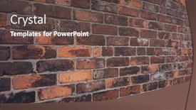  Presentation with red brick wall - Beautiful slides featuring solid-building-wall-made backdrop and a tawny brown colored foreground