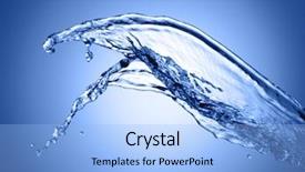 Presentation with solid colors - Colorful presentation theme enhanced with solid colors - photo of water splash backdrop and a light blue colored foreground