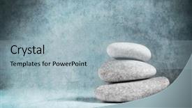  Presentation with stacked rocks - Slides enhanced with solid colors - rocks stacked one top background and a light blue colored foreground