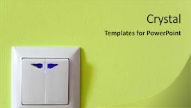  Presentation with outlet - Amazing PPT layouts having solid colors - switch outlet on green baskgrounds backdrop and a yellow colored foreground