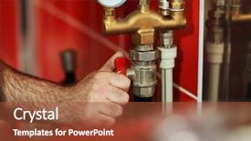  Presentation with starting system - Amazing PPT layouts having solid fire - human hand starting heating system backdrop and a  colored foreground