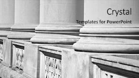  Presentation with seeking - Presentation theme enhanced with solid foundation - architectural columns on a federal background and a light gray colored foreground