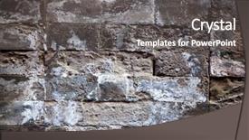 Presentation with brick wall - Audience pleasing presentation consisting of solid foundation - old brick wall the background backdrop and a dark gray colored foreground