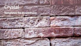  Presentation with old brick wall texture - Cool new presentation theme with solid foundation - old brick wall the background backdrop and a gray colored foreground