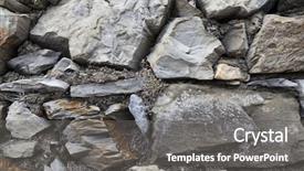  Presentation with stone masonry - Slides enhanced with solid foundation - old stone wall brown large background and a gray colored foreground