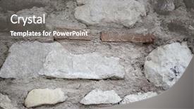  Presentation with stone masonry - Audience pleasing presentation theme consisting of solid foundation - old stone wall brown white backdrop and a gray colored foreground