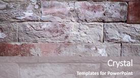  Presentation with old brick wall texture - Presentation theme having solid foundation - old wall european home background and a gray colored foreground