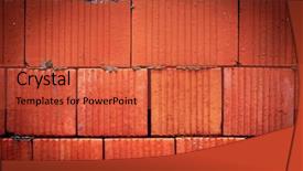  Presentation with foundation - Slides with solid foundation - red brickwork wall - abstract background and a red colored foreground