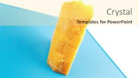  Presentation with blue cheese - Cool new presentation design with solid-fresh-gauda-cheese backdrop and a blonde colored foreground