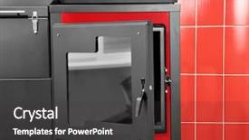  Presentation with boiler - Theme featuring solid fuel boiler against red background and a dark gray colored foreground