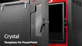  Presentation with energy savings - PPT layouts featuring solid fuel boiler indoors energy background and a dark gray colored foreground