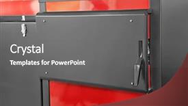  Presentation with energy savings - Slides enhanced with solid fuel boiler indoors energy background and a gray colored foreground