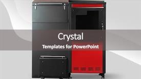  Presentation with solid gray - Audience pleasing PPT theme consisting of solid fuel boiler on gray backdrop and a dark gray colored foreground