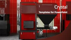 Presentation with boiler - Slides having solid-fuel boiler background and a crimson colored foreground