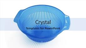  Presentation with up of a blue marble - Theme featuring solid geometry - blue colander background and a  colored foreground