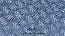  Presentation with stainless steel - Amazing slide deck having solid geometry - polished stainless steel metal structure backdrop and a ocean colored foreground