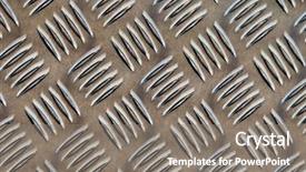  Presentation with light colors steel structure - PPT theme having solid geometry - polished stainless steel metal structure background and a gray colored foreground