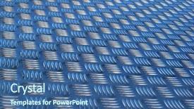  Presentation with light colors steel structure - Presentation consisting of solid geometry - polished stainless steel metal structure background and a ocean colored foreground