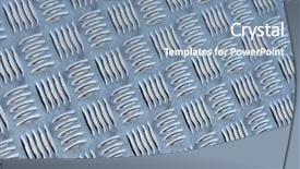  Presentation with stainless steel - Slides featuring solid geometry - polished stainless steel metal structure background and a seafoam green colored foreground