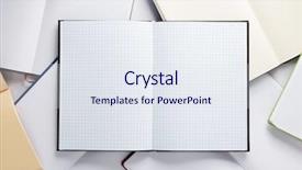  Presentation with green notebook - Presentation featuring solid green - open notebook or book background and a sky blue colored foreground