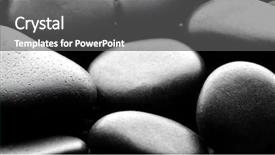  Presentation with black - Cool new theme with solid shapes - black pebbles background backlite backdrop and a dark gray colored foreground