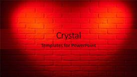  Presentation with red brick wall - PPT layouts with solid shapes - dark red brick wall background and a crimson colored foreground